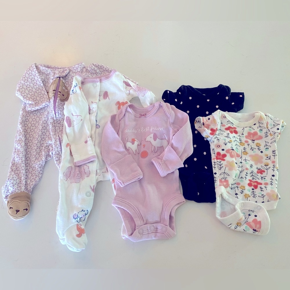 Preemie Baby Girl Clothing Bundle